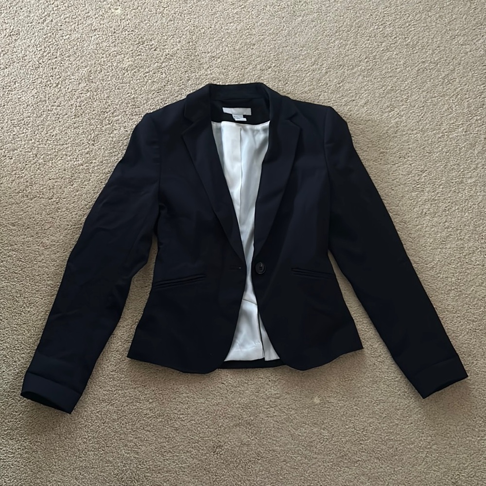 H&M Navy Blazer Jacket Sz 4